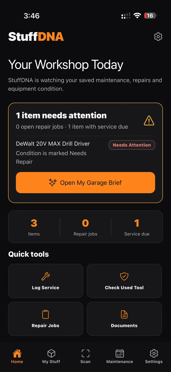 Official StuffDNA workshop overview screenshot